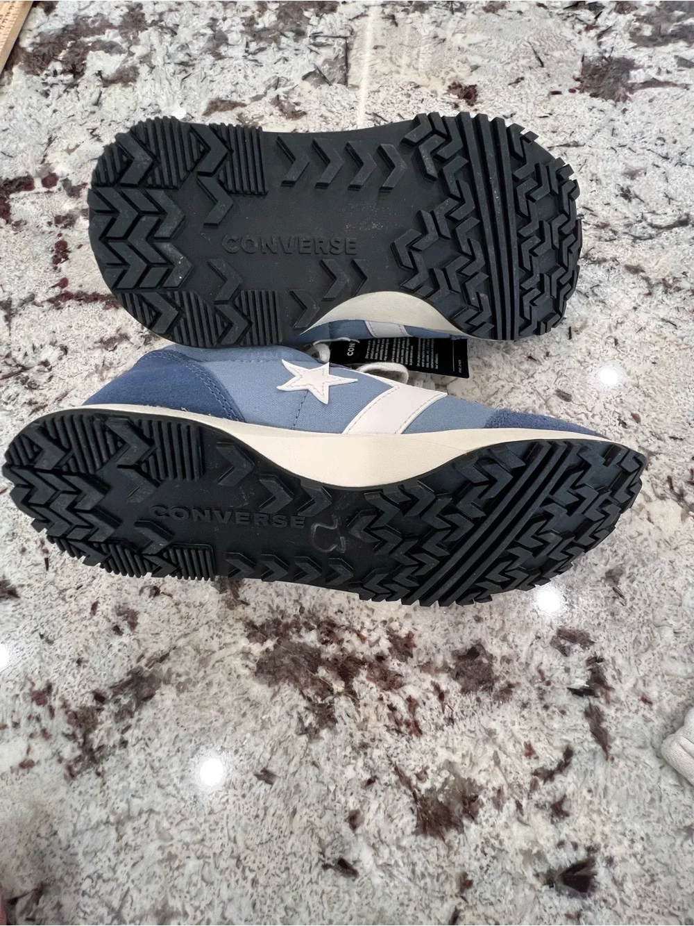 Converse Kids' Light and Navy Blue Retro Runner Sneakers